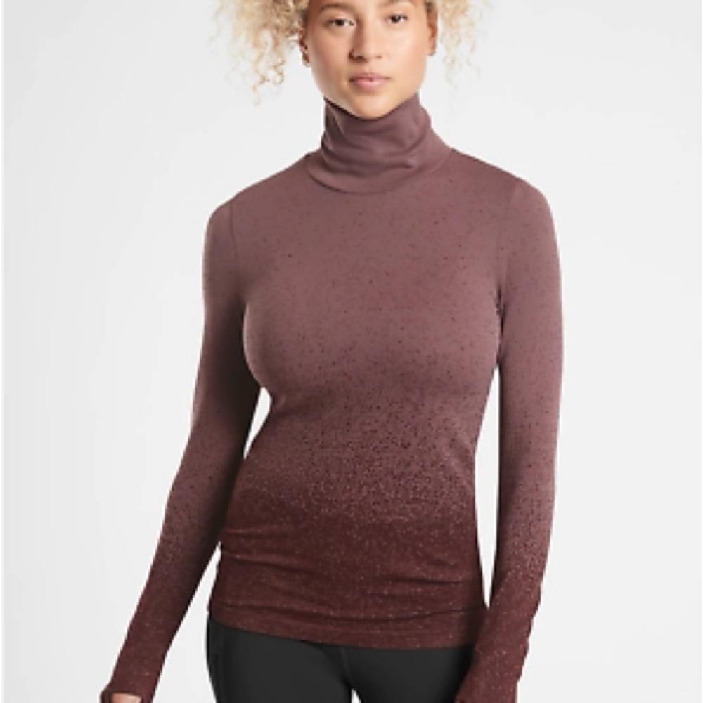 Athlete FLURRY BLIZZARD GRADIENT TURTLENECK Coffee House Sz M #1752
